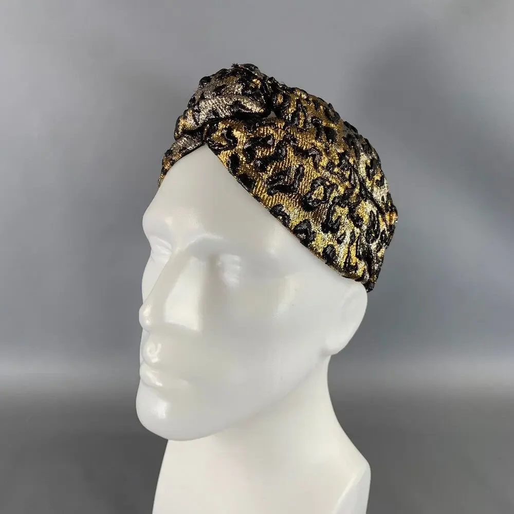 GUCCI Leopard Cotton Blend Metallic Hats